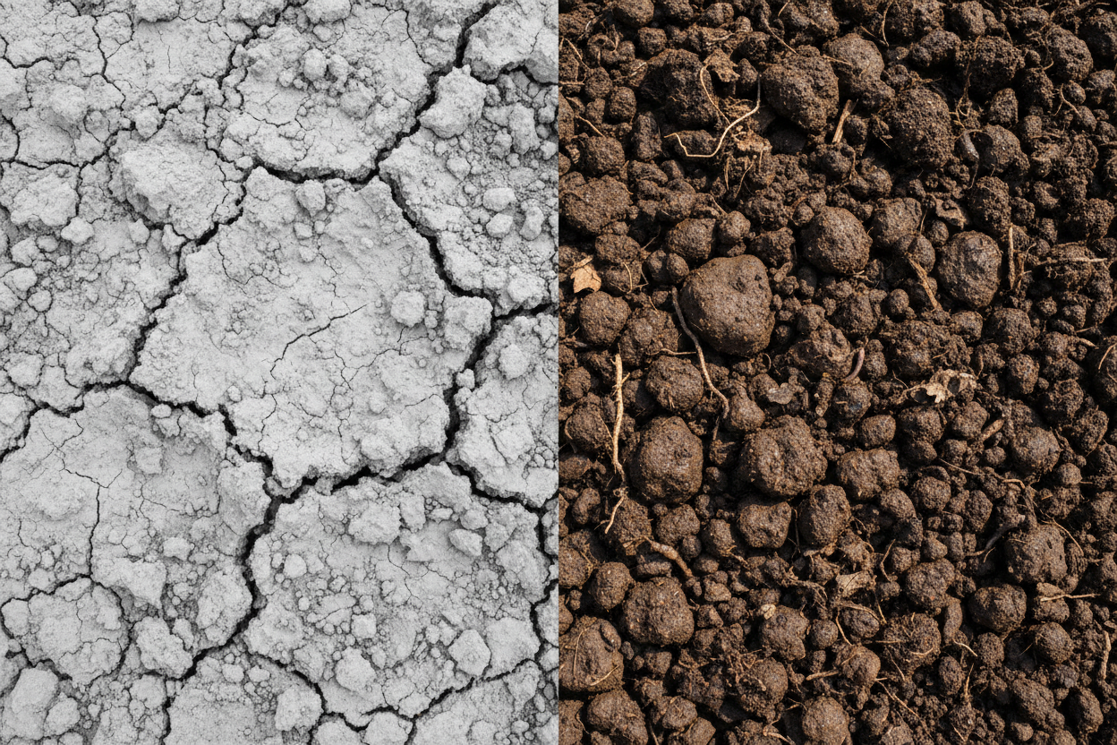 Soil Structure - Degraded vs Healthy